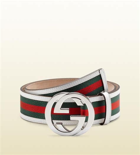 gucci men's web belt with g buckle